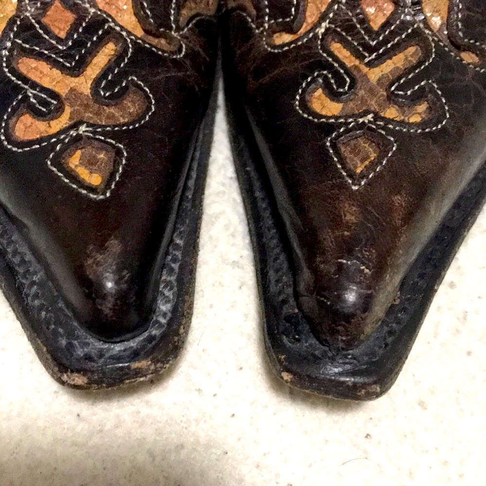 Stetson Handmade Python inlay distressed leather - Picture 10 of 10